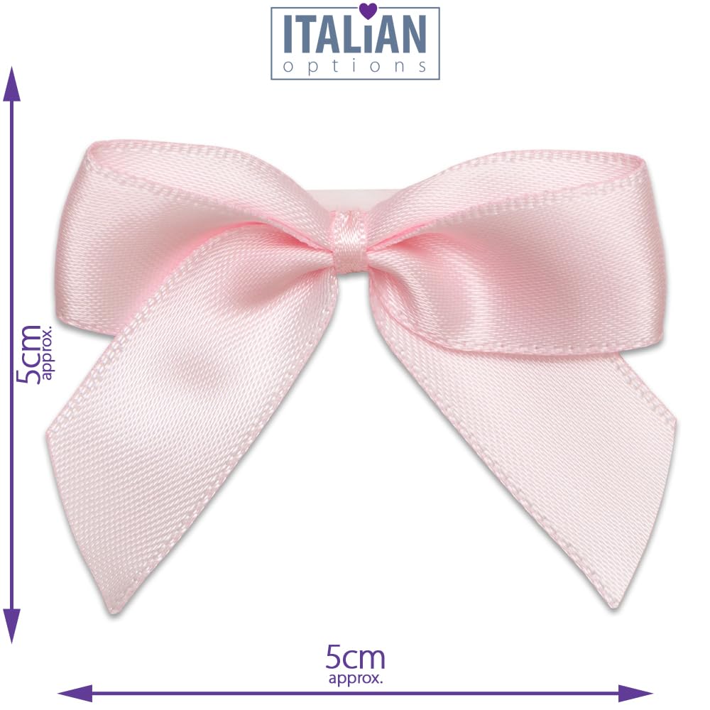 Italienische Satin-Schleifen Selbstklebend – 12 Stück In Pastell-Regenbogen