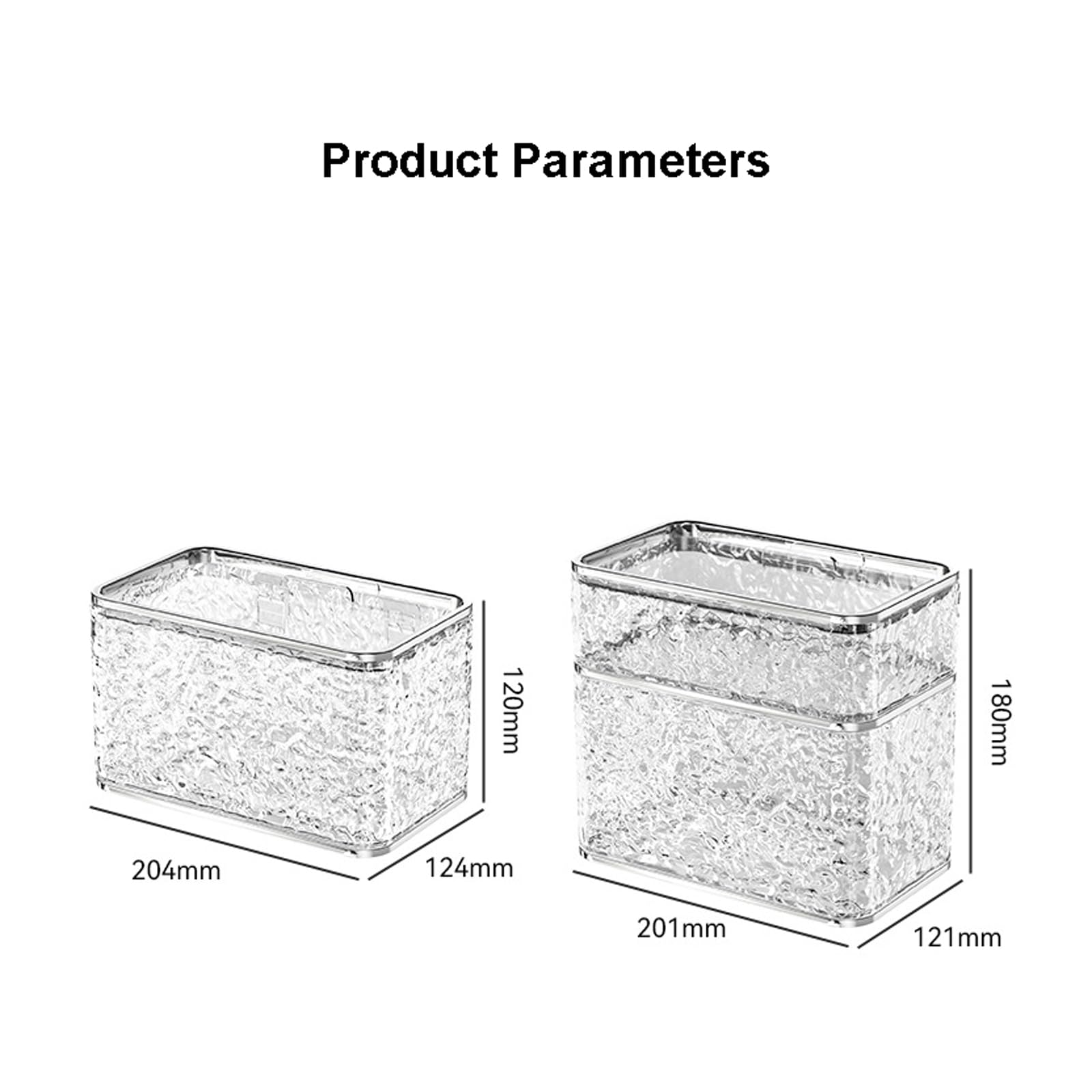 FETGKNBM2 Commercial Transparent Paper Towel Dispenser Wall Mount Plastic Clear Tissue Box Holder Multifunctional Facial Tissue Napkin Holder for Bedroom Bathroom Restroom