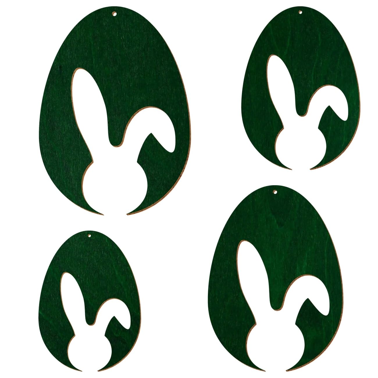 Motivo uova di Pasqua in legno V2, verde scuro, decorazione per Pasqua, motivo uovo di Pasqua, motivo 5, altezza (dimensione): 44 cm di altezza