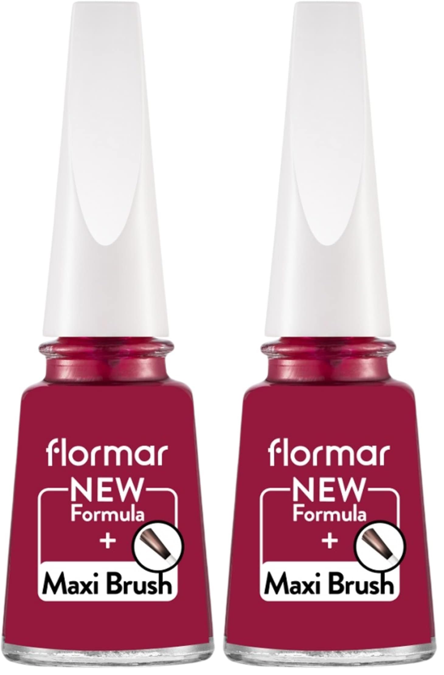 Flormar Klasik Parlak Bitişli Yüksek Pigmentli Oje Nail Enamel 075 Baroque Bordeaux New (2 paketi)