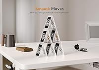 Vista 9 de Claiks Standing Desk with Drawers, 48x24 Inch Electric Stand Up Desk, White Adjustable Height Sit Stand Computer Workstation, White Blanco