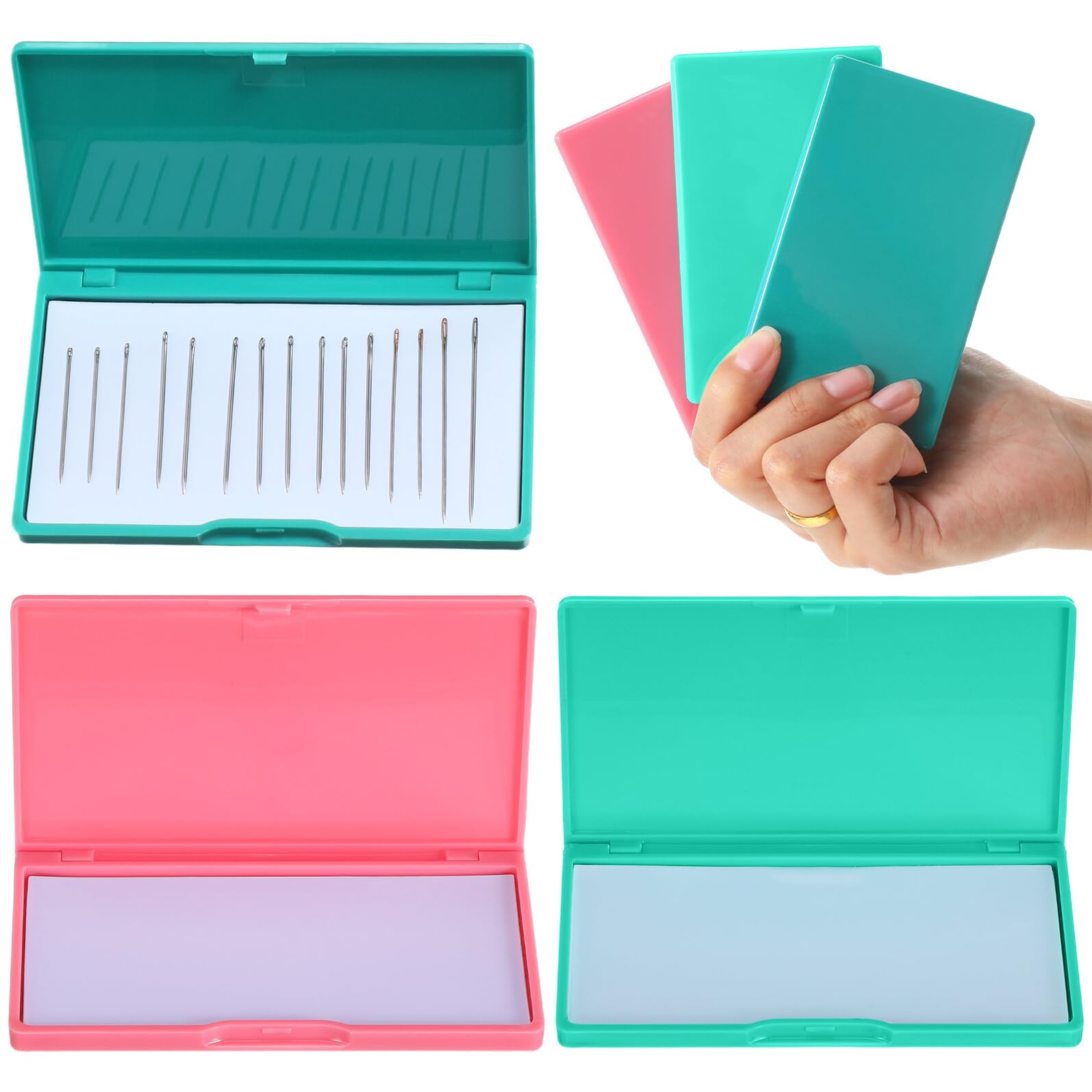 Caja Magnética Organizadora 3 Piezas de Agujas de Coser y Tejer
