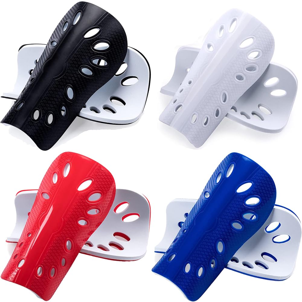 Soccer Shin Guards, 2 Pair Lightweight and Breathable Shin Guard Sleeves Adults and Kids, Calf Protective Gear Shin Guards for Youth Men & Women