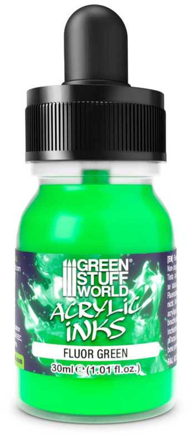 Green Stuff World Fluor Green Acrylic Inks 30Ml
