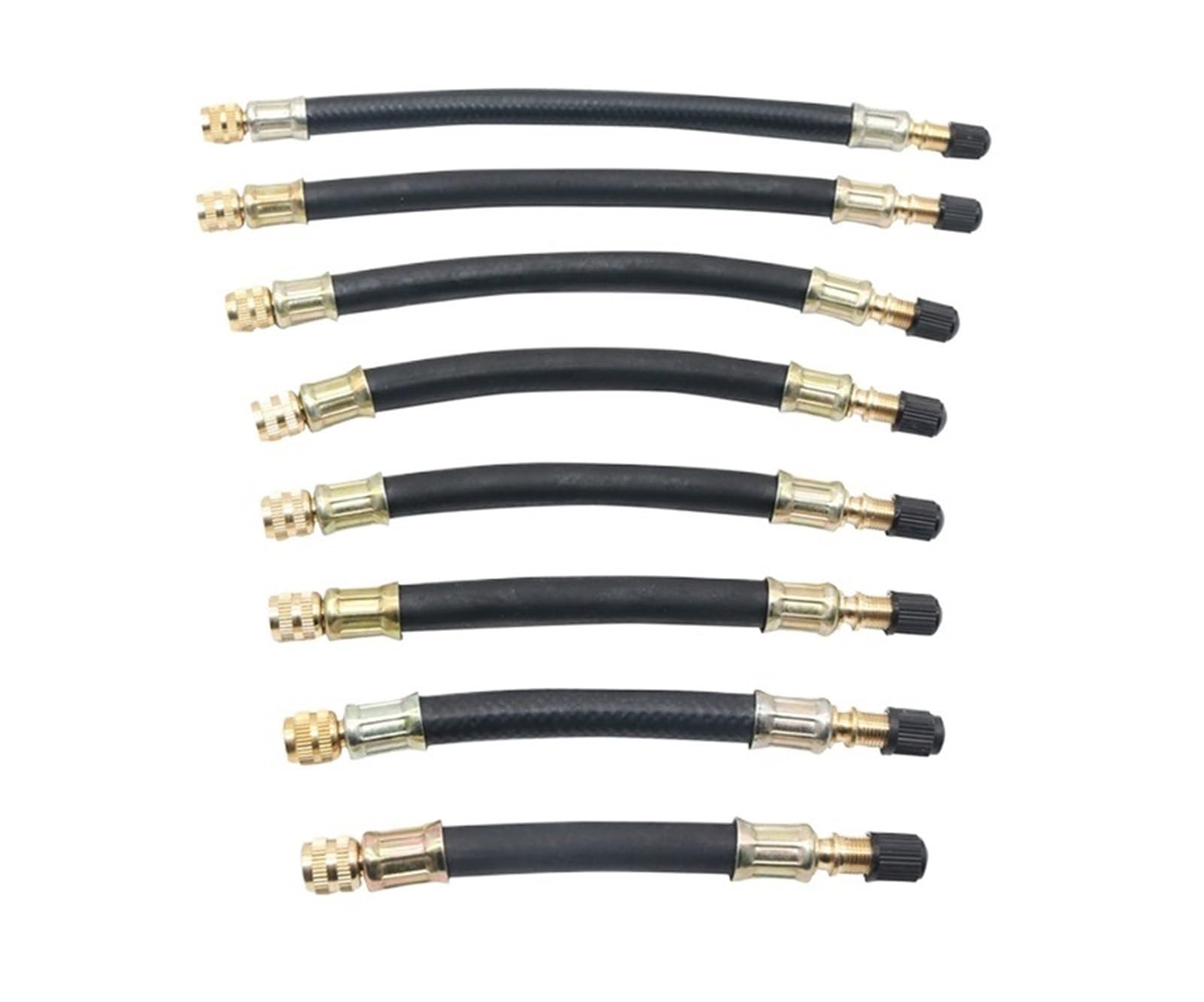 Extensión de vástago de válvula, 8 tubos de extensión de válvula de goma para coches, bicicletas y scooters para coches, camiones, motocicletas y bicicletas (18 cm)