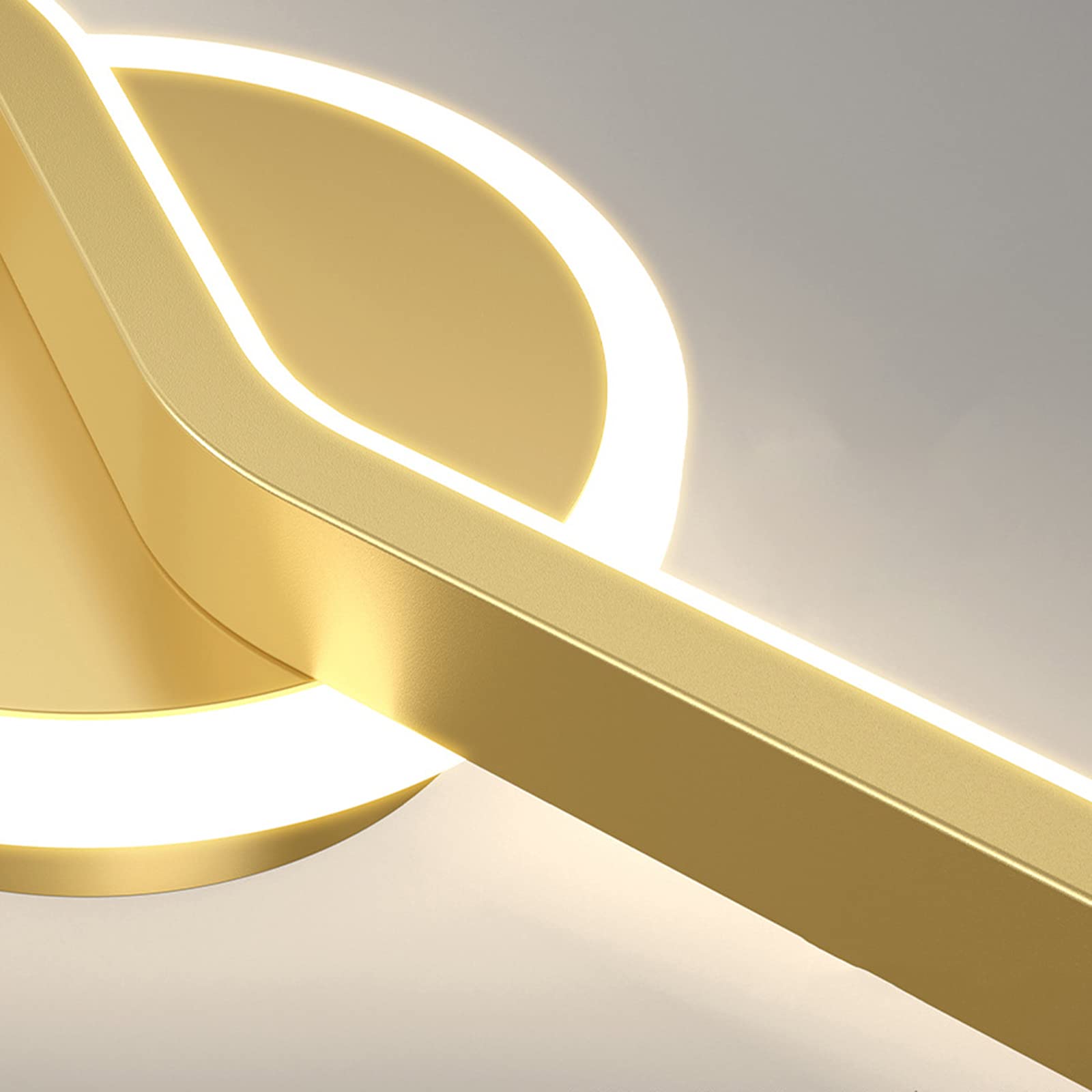 Moderne goldene LED-Spiegelleuchten – energieeffiziente wasserdichte Badezimmerbeleuchtung für Zuhause Make-up – kreatives umweltfreundliches Design – stilvolle Beleuchtung