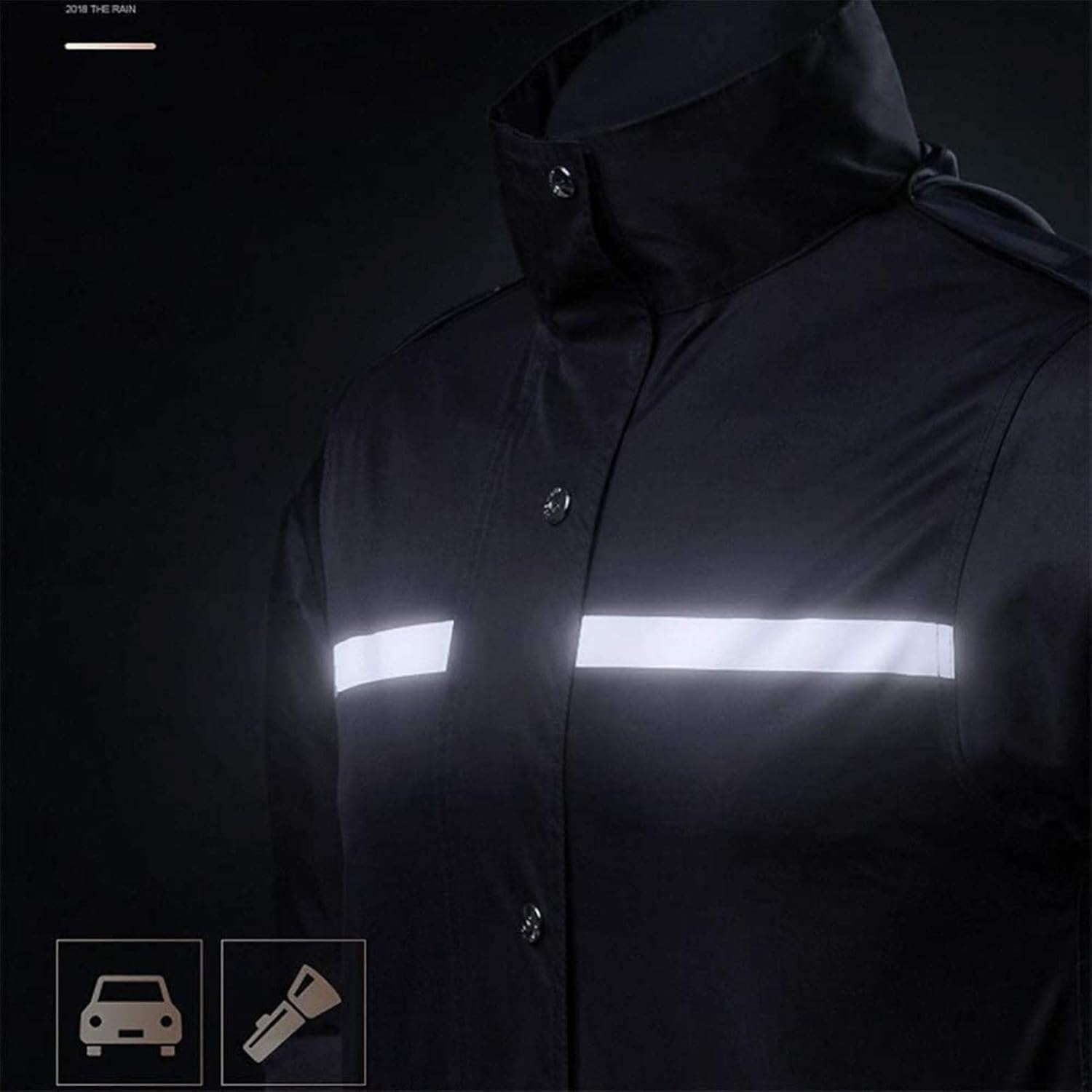 Męska i damska kurtka Mackintosh Mackintosh Poncho z kapturem Łatwe do przenoszenia Wytrzymała wiatrówka Mackintosh Zajęcia na świeżym powietrzu Ubrania przeciwdeszczowe(5XL)