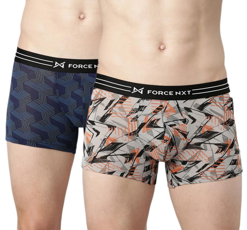 Ultrasoft Micromodal Four Way Stretch Mens Pack of 2 Printed Trunk Multicolour L
