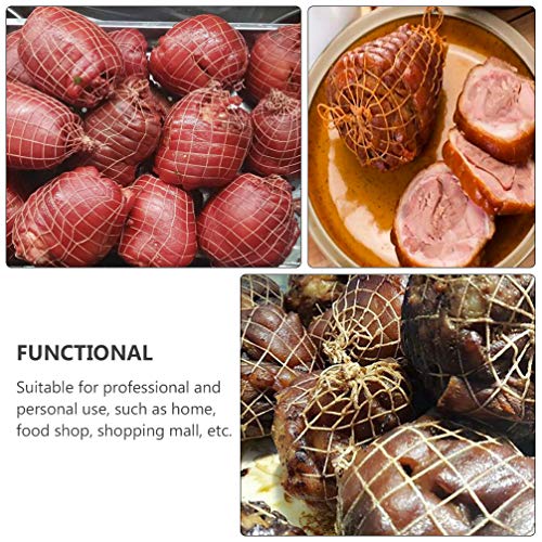 Yardwe 2 rollen 3 m braadnet rolroosternet vleesnet kaliber ham net rooknet voor ham kaas roken vulbuis varkensvlees worst vlees slagergaren katoen - Image 6