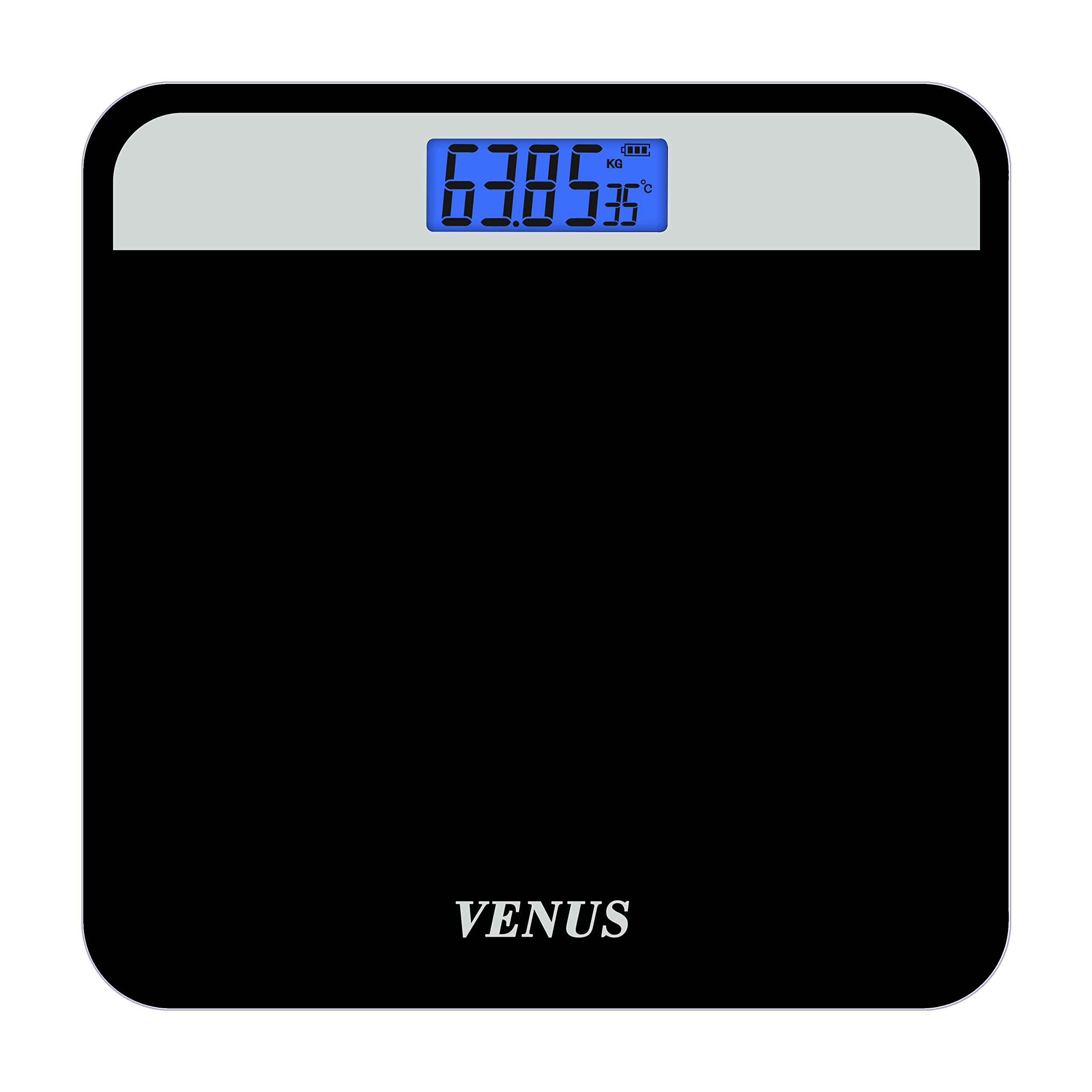 Venus Electronic Digital Personal Bathroom Health Body Weight Machine For Body Weight,weighing scale Battery Included (Black & Silver) (B0BZQ9Q6XM) Amazon Price History, Amazon Price Tracker
