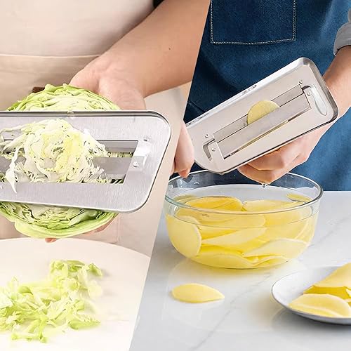 Miniatura 5 de Cuchillo triturador de acero inoxidable, trituradora de repollo 2025, cuchillo de lechuga de cocina, cuchillas de acero inoxidable afiladas, mango