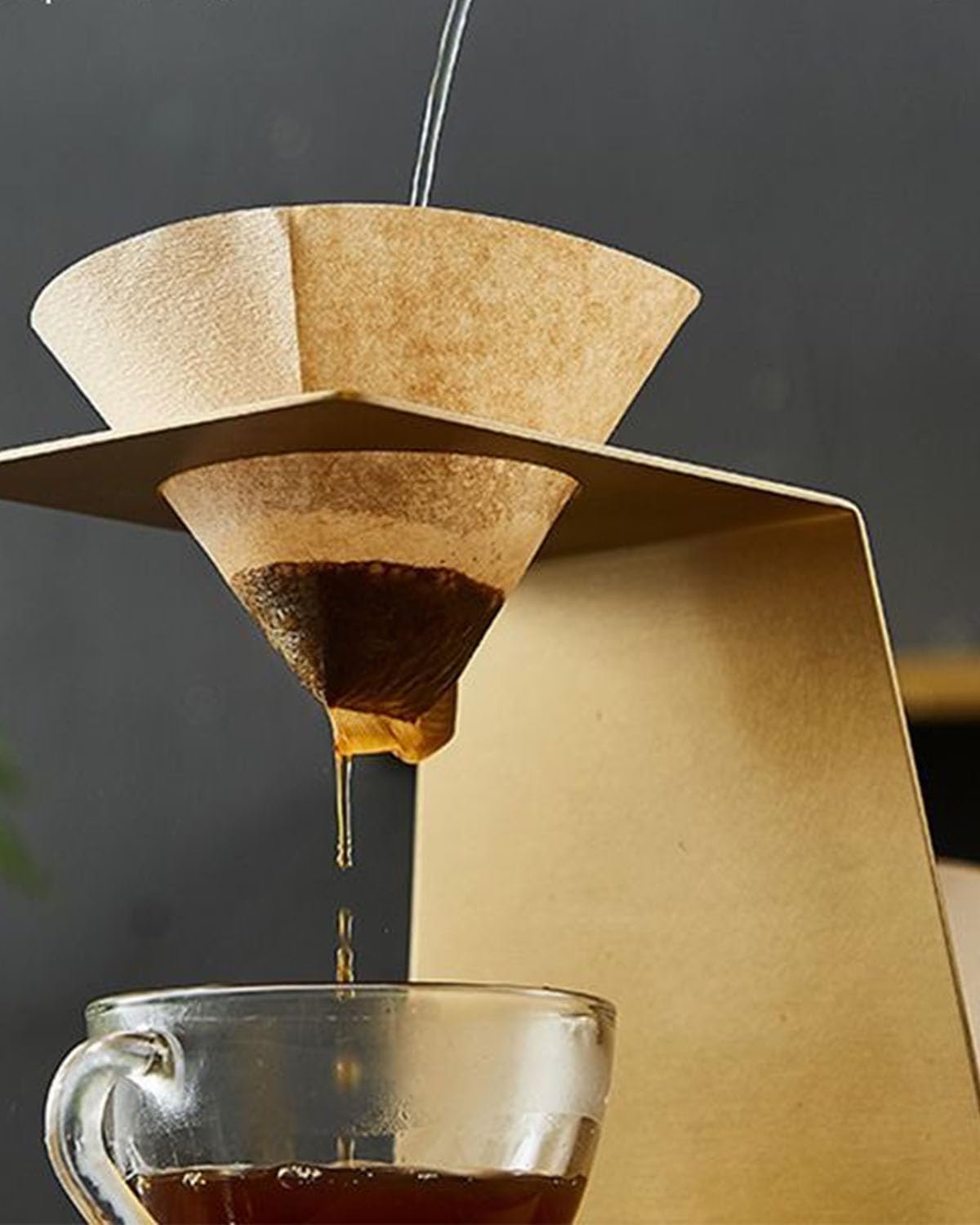 Kegel-Kaffeefilter #4, natürlicher, ungebleichter Kaffeefilter für 8–12 Tassen, passend für Einweg-Papierfilter für Ninja, Mr. Coffee, Hamilton Beach, Melitta, Pour Over und Tropfmaschinen