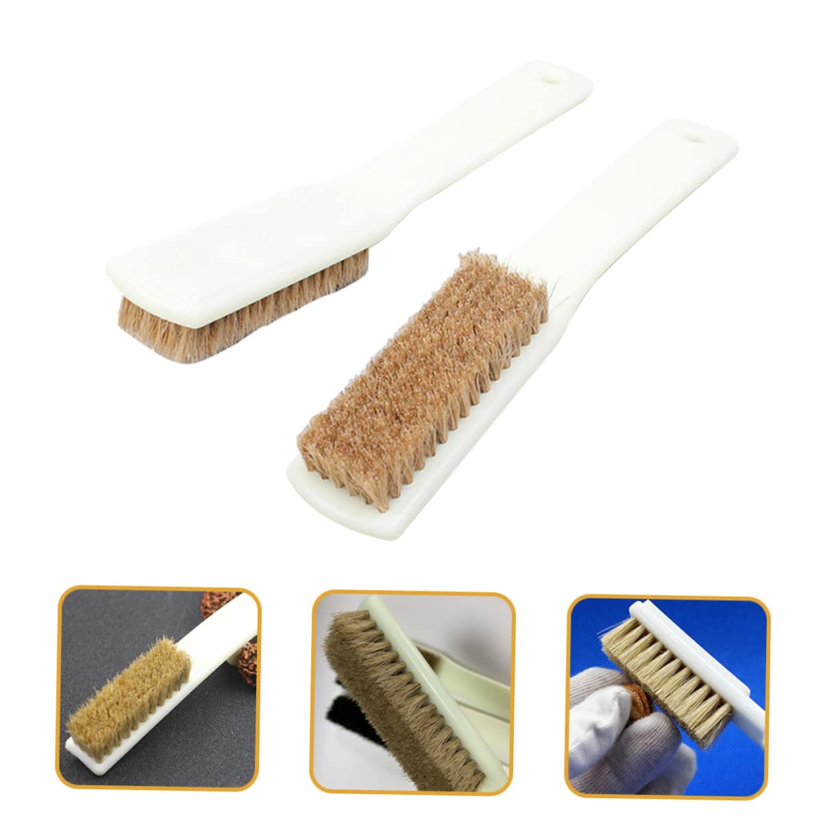 HOOTNEE 2pcs Bouldering Brush Ergonomic Cleaning Tool for Rocks Boar Hair Bristles for Climbing Hold Maintenance Portable Reusable Cleaning Supplies