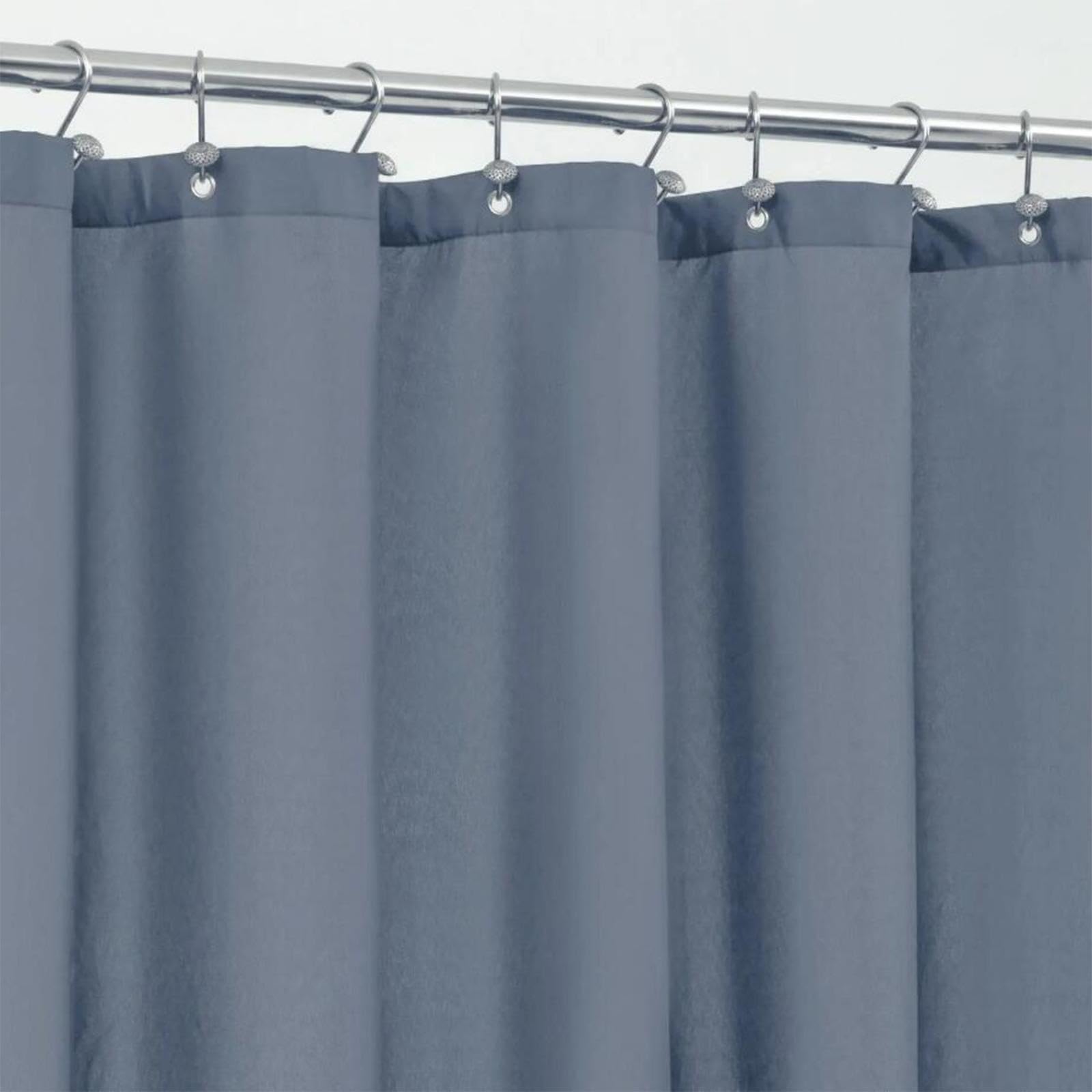 Cortina de ducha impermeable antimoho para bañera, tela lavable, incluye ganchos, 215 x 200 cm, perfecta para decoración de baño