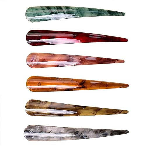 Livekiy - 6 pinzas de metal antideslizantes duraderas de 5.5 pulgadas, pinzas de cocodrilo para el cabello, pinzas de poliéster de ácido acético disponible en Yaxa Guatemala