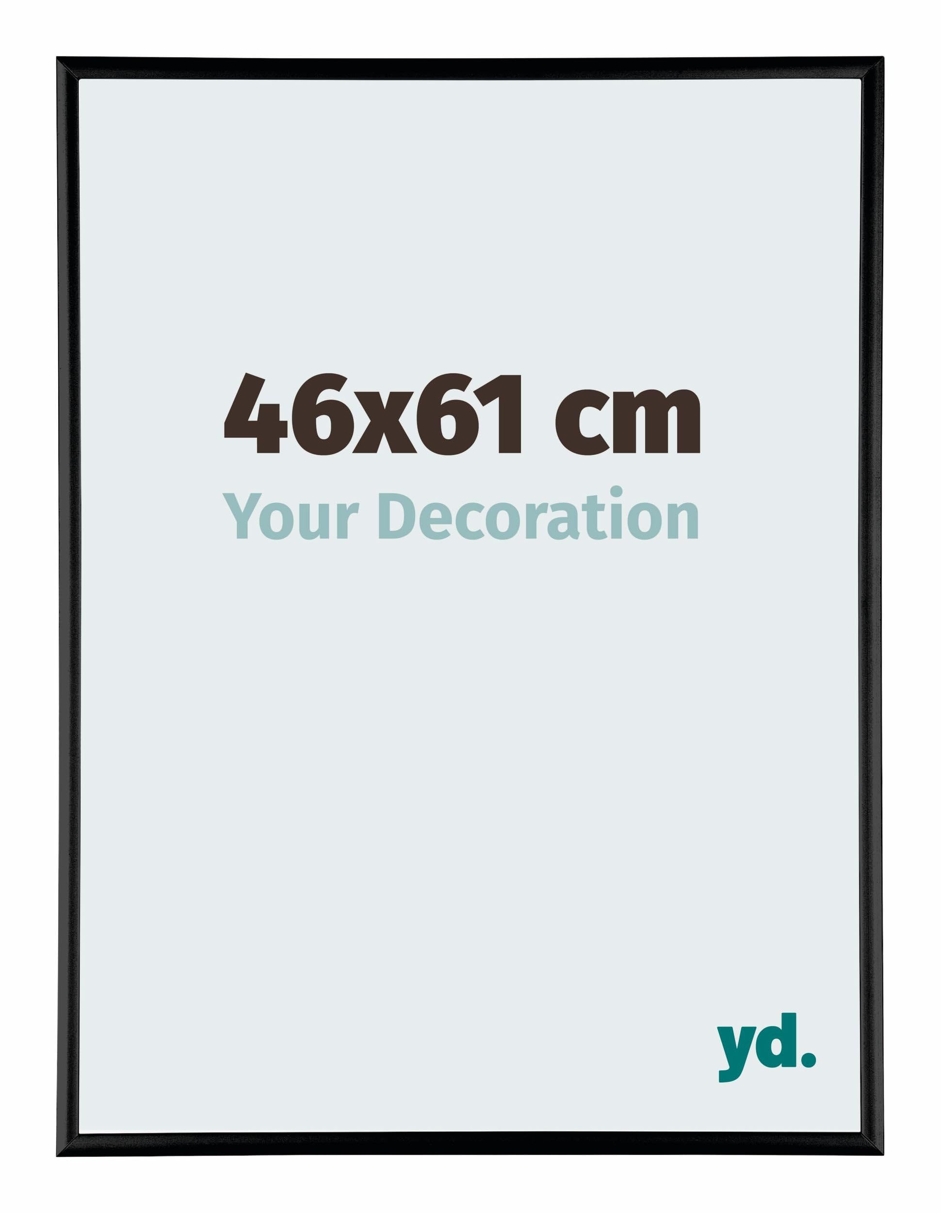 Your Decoration - Picture Frame 46x61 cm - Black High Gloss - Decorative Wall Frame in Aluminium with Antireflection - Frame 46x61 - Kent
