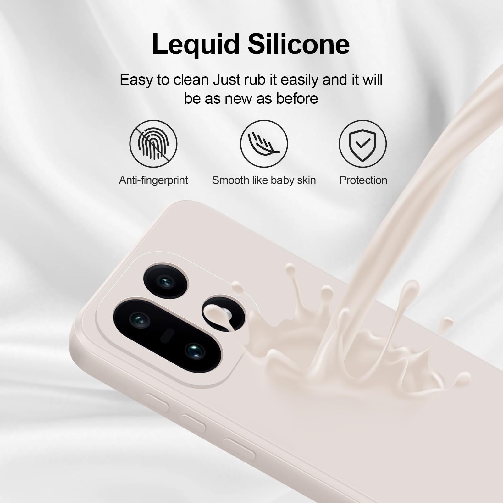 HONLEN Siliconen Hoesje OnePlus 15 5G - Ultradun Lavendelgrijs TPU Bescherming