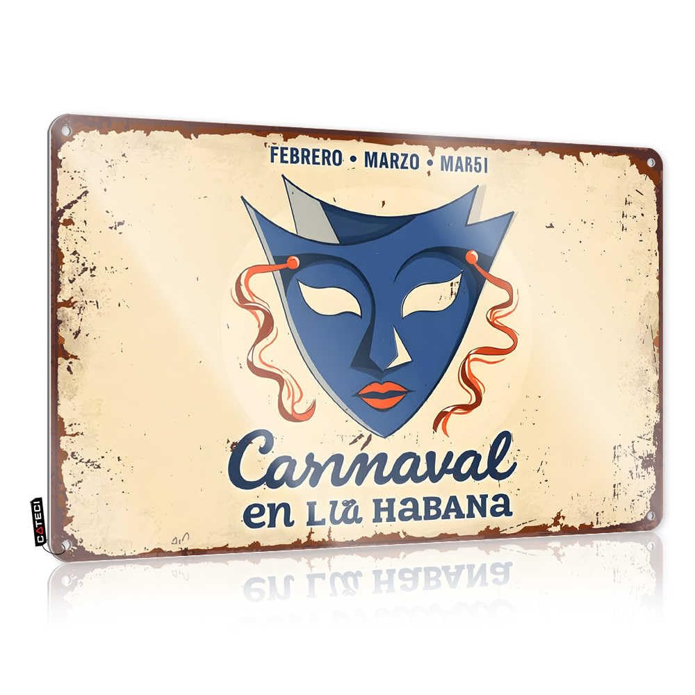 Fzfn Colour Home Decorations Soft Bath | Blue Mask Carnival In Havana: February, March, March 5! Classy Tavern Decoration(20X30cm)