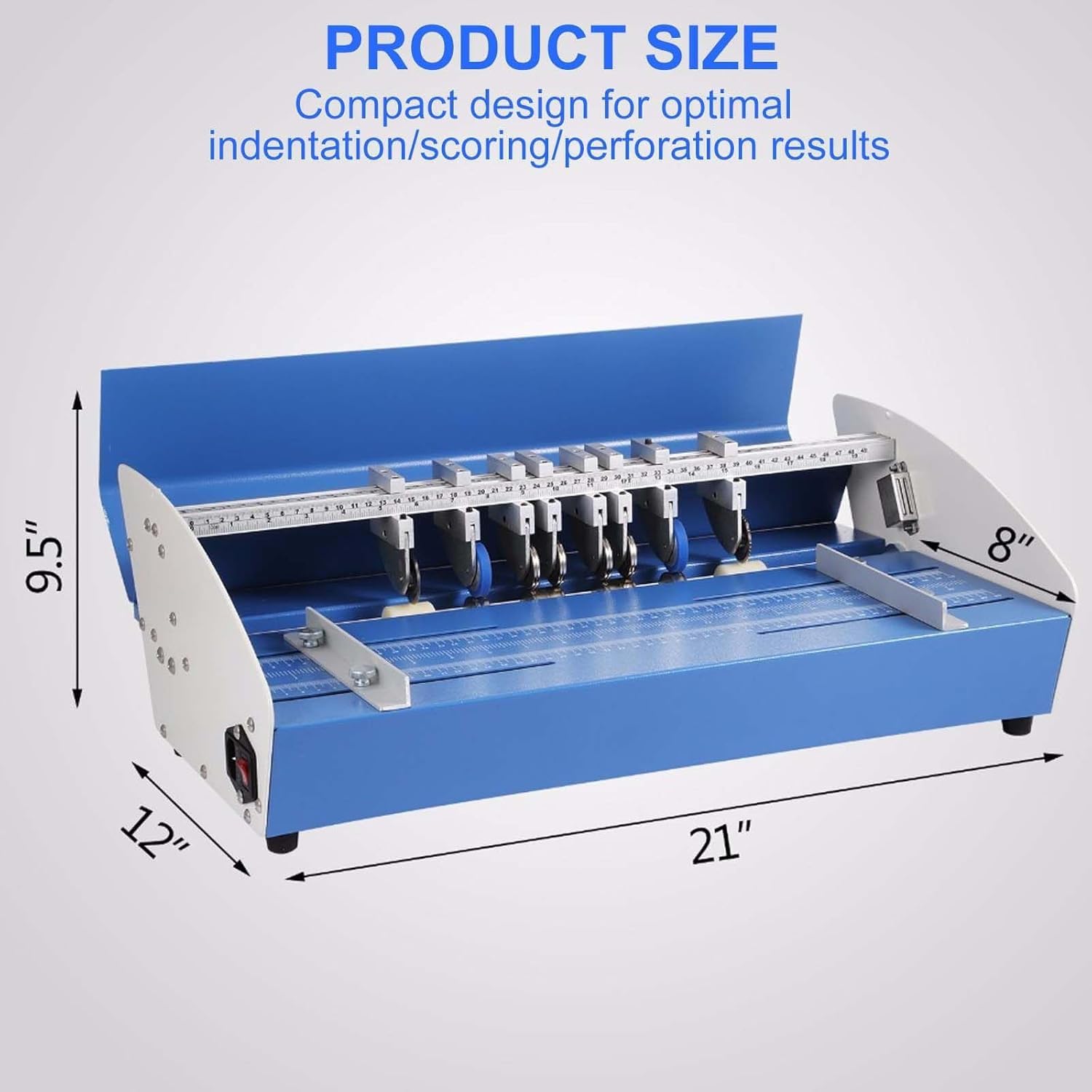Perforador eléctrico 3 en 1, máquina de plegado de metal resistente con 2 bloques ajustables, cortador de papel para hacer tarjetas, álbumes de recortes, manualidades