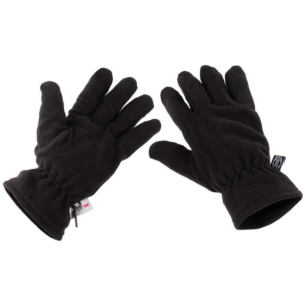 MFH 15403 Fleece Gloves with 3M™ Thinsulate™ Insulation (Black/XXL)