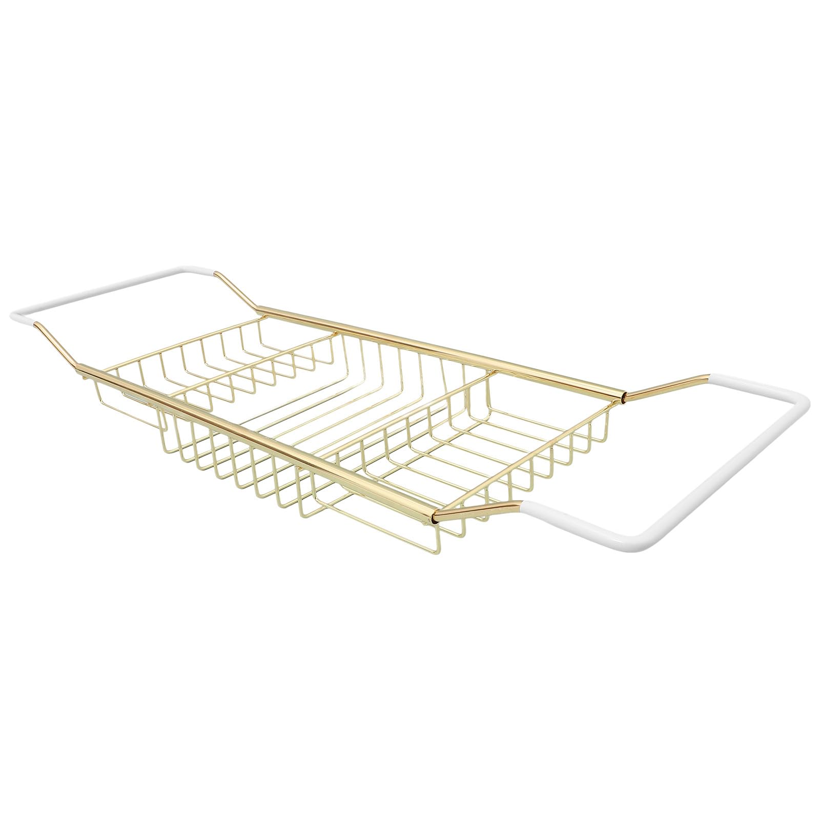 Plateau de salle de bain acier inoxydable doré support extensible portable