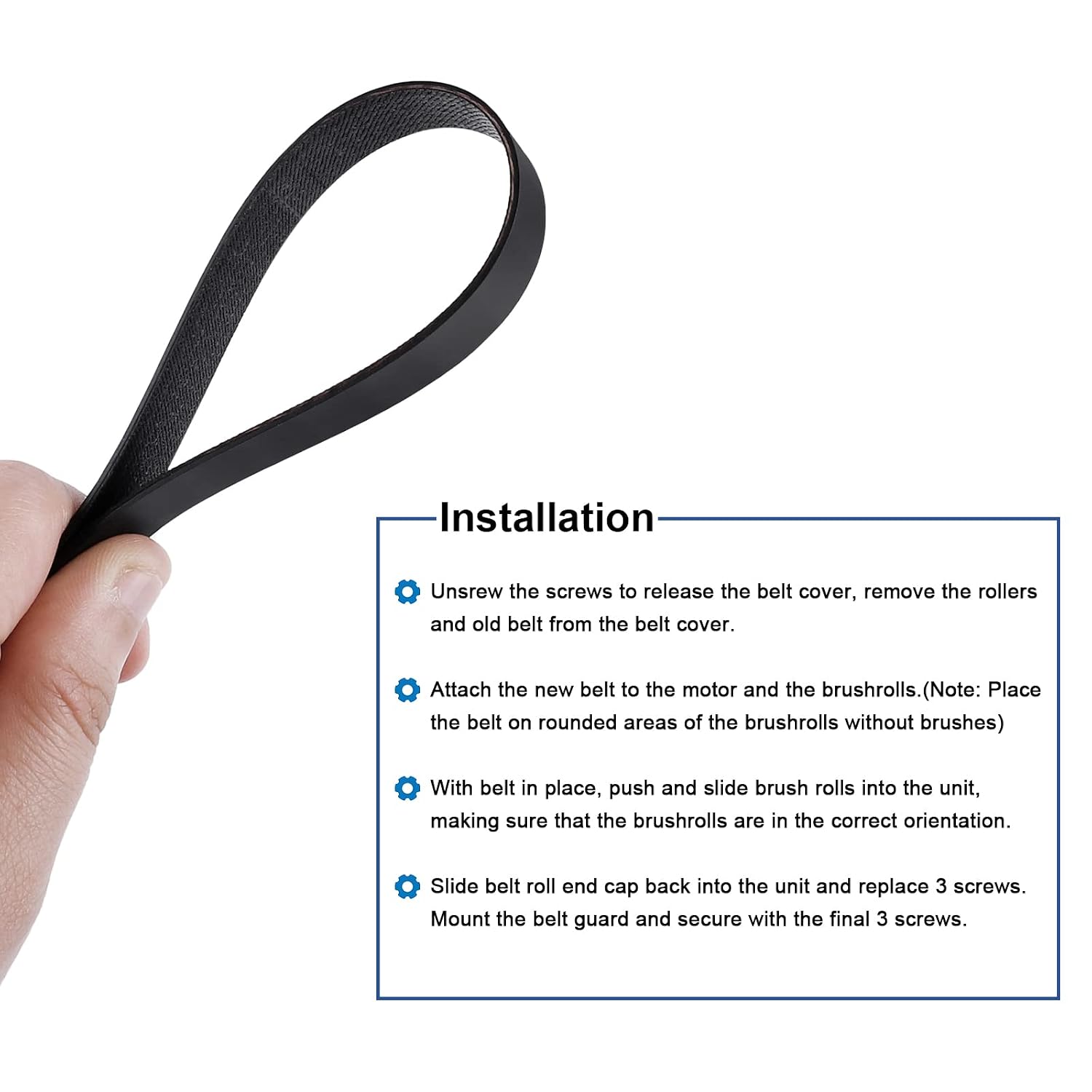 KEEPOW Part #440005536 Replacement Belts Fit for Hoover FH51000 FH51001 FH51002 Dual Power Max Carpet Cleaner (4 Pack