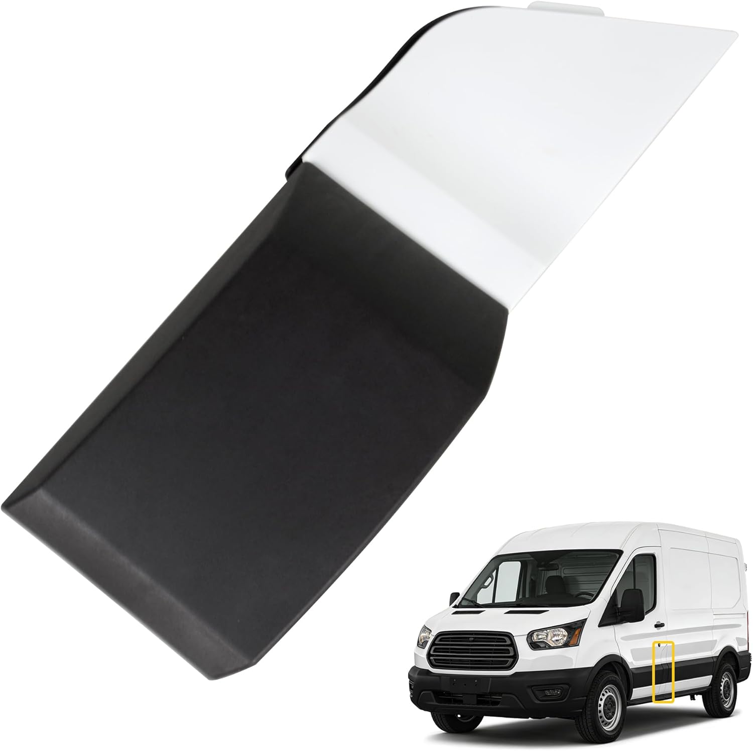 926-047 Fuel Gas Door kit w/White Cover & Dust Shield Compatible with Ford Transit 150 250 350 350HD 2015-2023 Fuel Filler Pocket Door Hinge and Housing Assembly Replace OE CK4Z-5427936-A