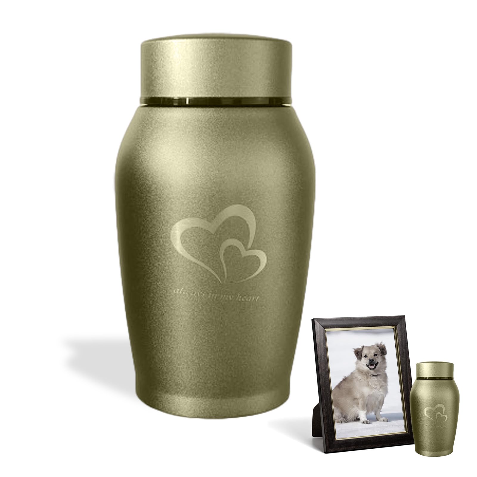 QESSUVNC Ashes Urn Ashes Keepsake Urns for Ashes Adult Small,Pet Urns for Dogs Ashes Cat Urns for Ashes UK Dog Urn,Small Urns for Human Ashes Stainless Steel Waterproof Cat Urn — image 1