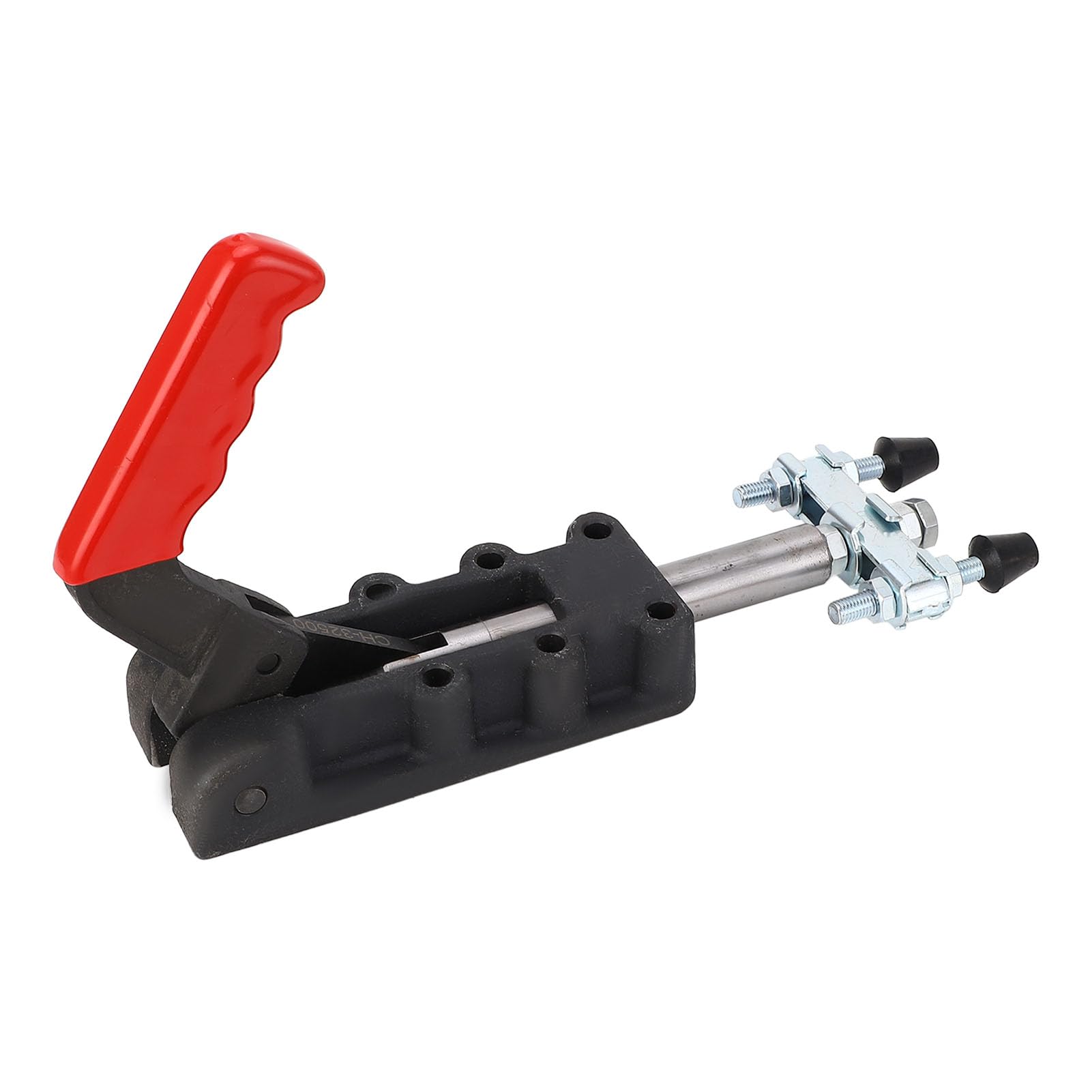 Welding Fixation Clamp, Ribbed Plastic Handle Double Head Push Pull Toggle Clamp 2500kg Holding Capacity, 75mm Stroke, Quick Mounting, Toggle Clamps