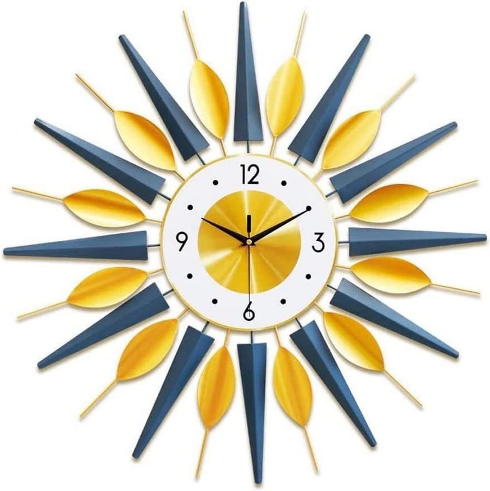 Sjdopulse B Wall Clock Art Large Wall Clock Metal Wall Clock, Metal Clocks Ig Fancy Clock Silent Movement Ohemian Style Modern Wall Art Clock For Living Room, Edroom Wall Decor Clock O,