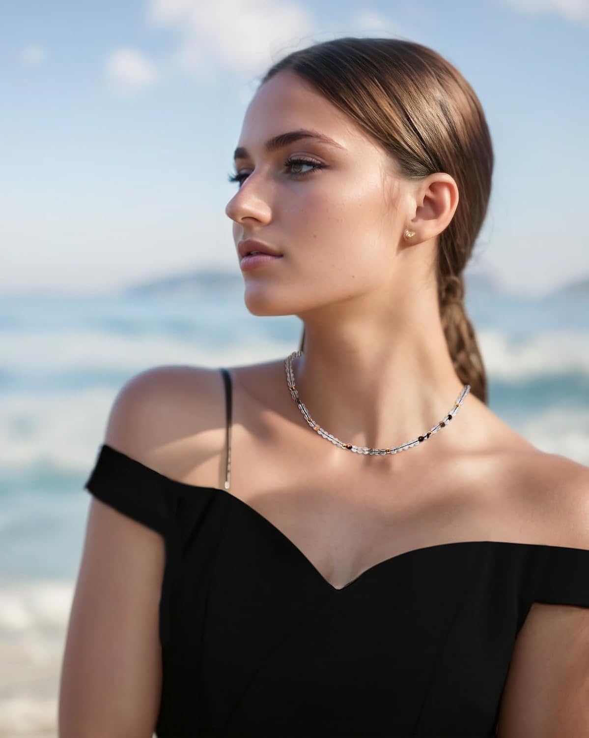 Green Phantom Ghost Quartz Choker Necklace for Women Spiritual Protection Balance Crystals and Gemstones Necklaces Wealth Jewelry Gifts 4mm - Image 2