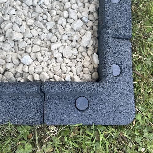 FlexiBorder 2 x 90 Grad Außenecke Grau – Gummierte Rasenkante – Gartenumrandung für Rasenflächen – Gehwege und Blumenbeete FlexiBorder 2 x 90 Grad Außenecke Grau – Gummierte Rasenkante – Gartenumrandung für Rasenflächen – Gehwege und Blumenbeete