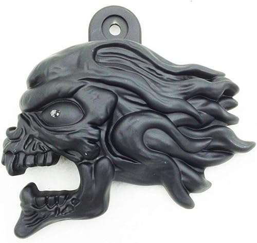 Miniatura 5 de HTTMT MT246-009-A- Cubierta negra para bocina de cabeza de viento de Ghost Head Compatible con Harley-Davidson de 1992 en adelante con montaje