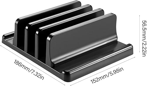 Miniatura 5 de Vertical Laptop Stand Holder Adjustable Desktop Notebook Dock Space Saving Laptop Vertical Saving Dock Replacement