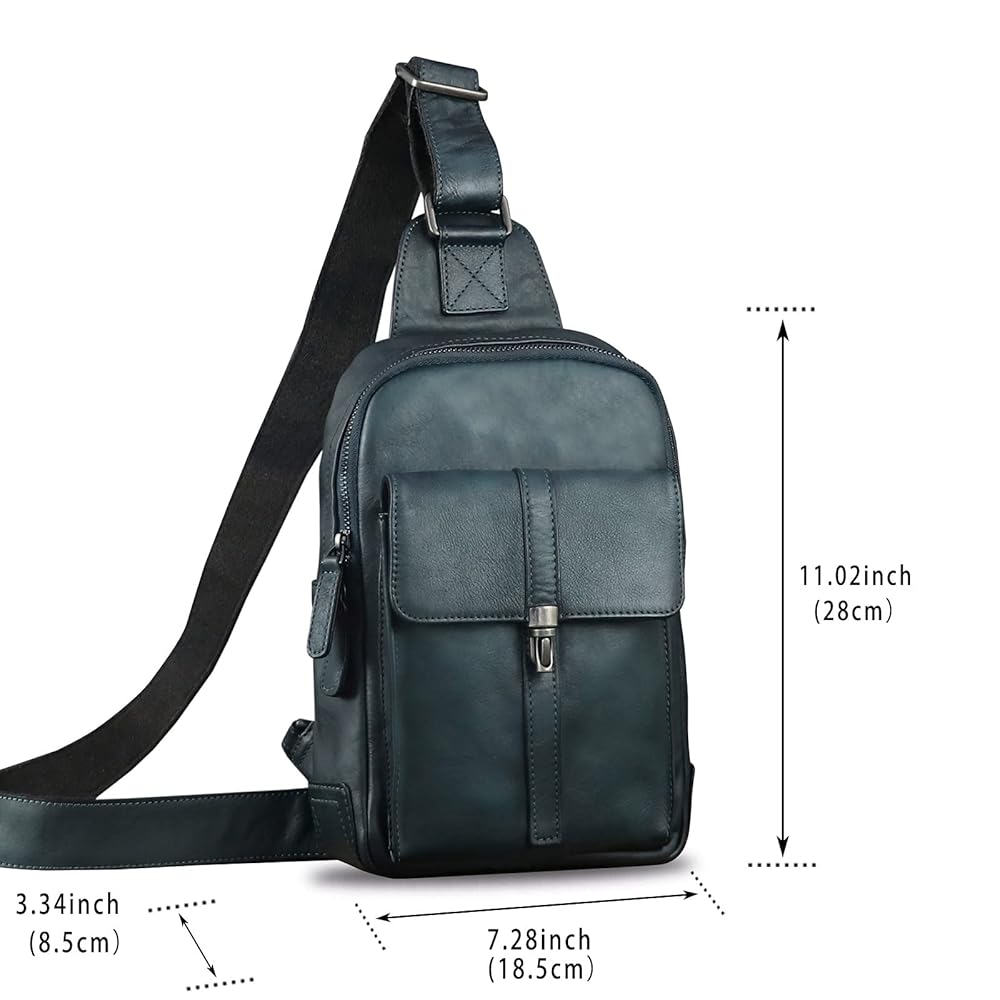 Amazon.com | IVTG Genuine Leather Sling Bag Casual Shoulder