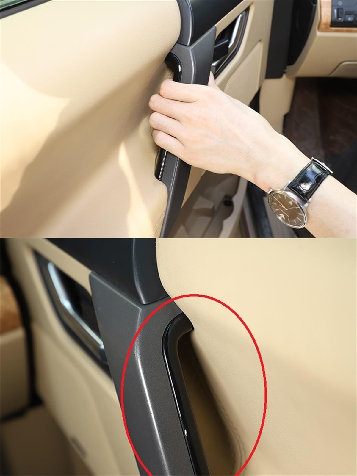 Komponenten 4 Stück ABS Schwarz Innentürgriff Pull Schutzhülle Dekorativer Aufkleber Für Land Rover Für Freelander 2 2007-2015