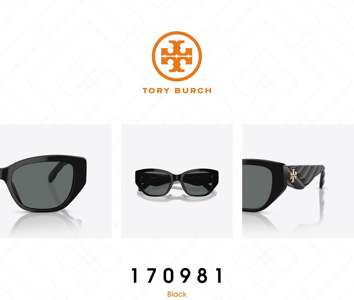 Amazon.com: Tory Burch TY7196U 170981 53MM Black/Dark Grey