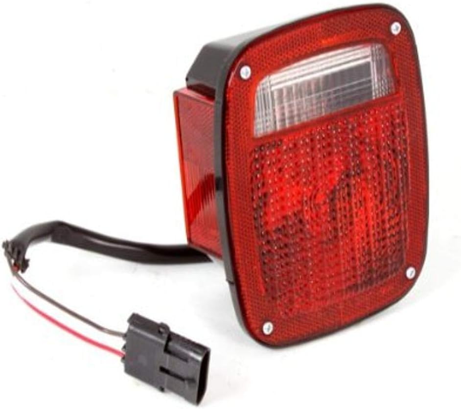 Omix | 12403.11 | Tail Light Assembly, Left, Black Housing | OE Reference: 56002135 | Fits 1987-1990 Jeep Wrangler YJ