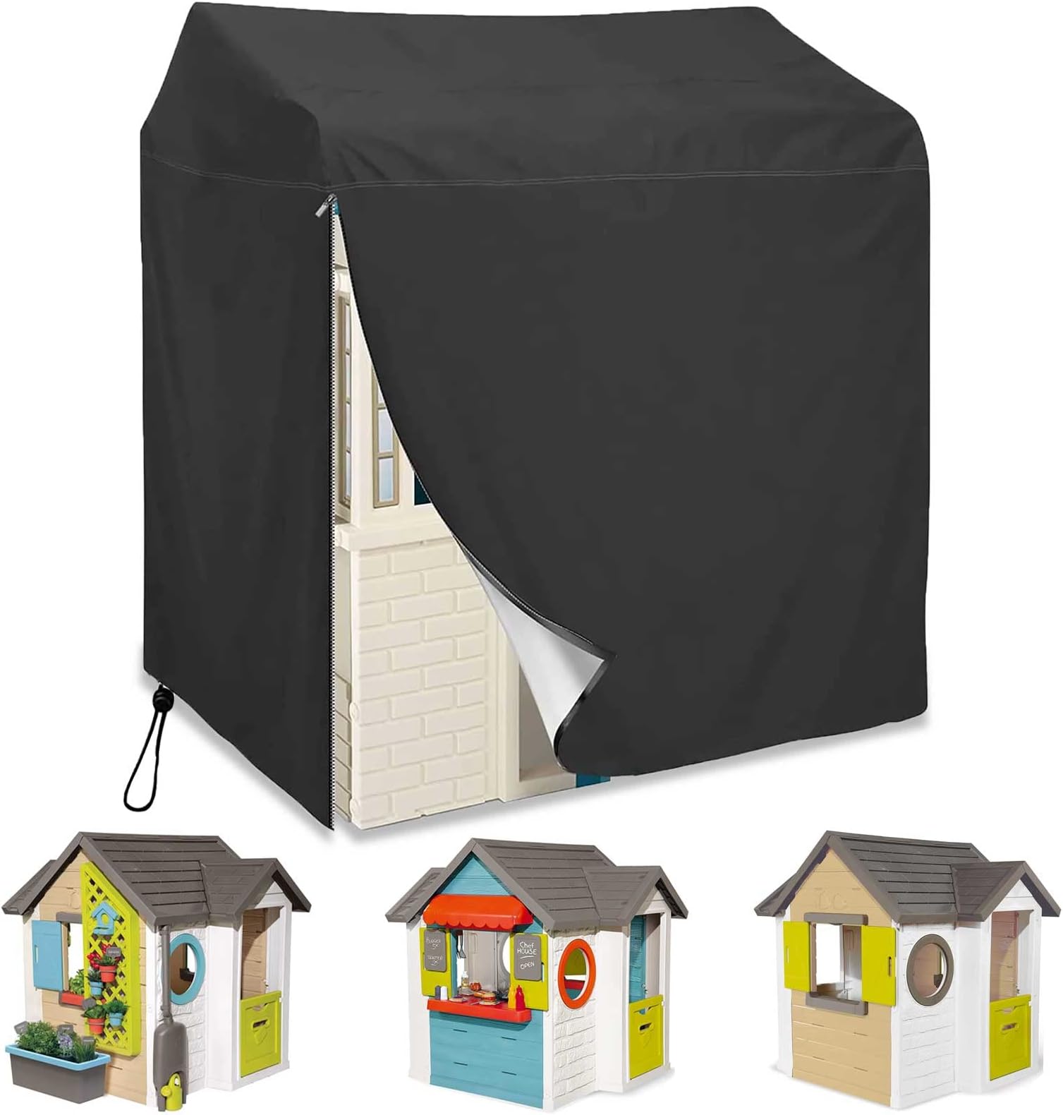 Outdoor Play House Cover - 420D Oxford Cloth, Waterproof, UV-Proof & Dust-Proof for Kids' Garden Playhouses