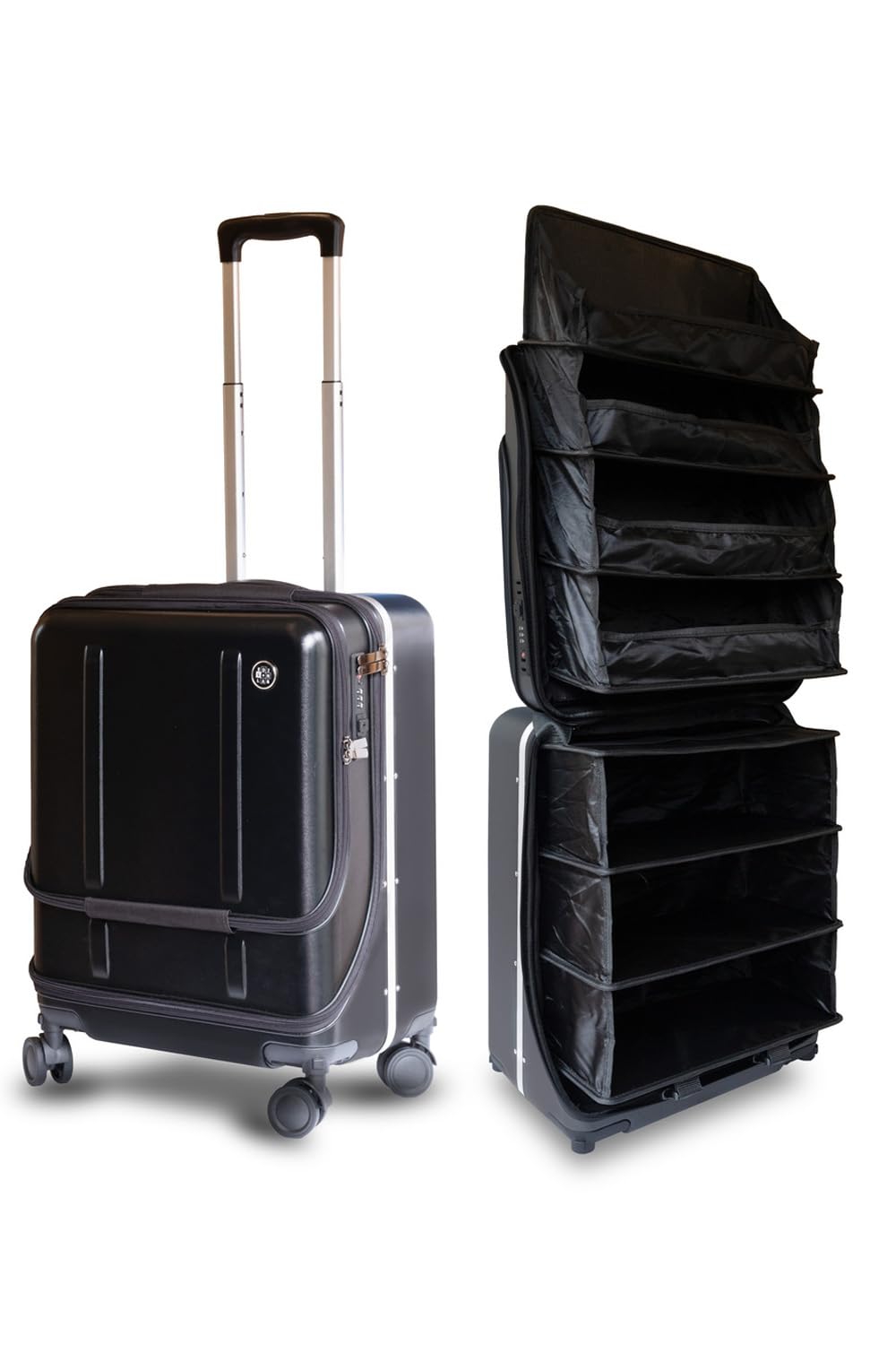 Amazon | [EDISON LAB] 棚になるスーツケース47L静音キャスター外して