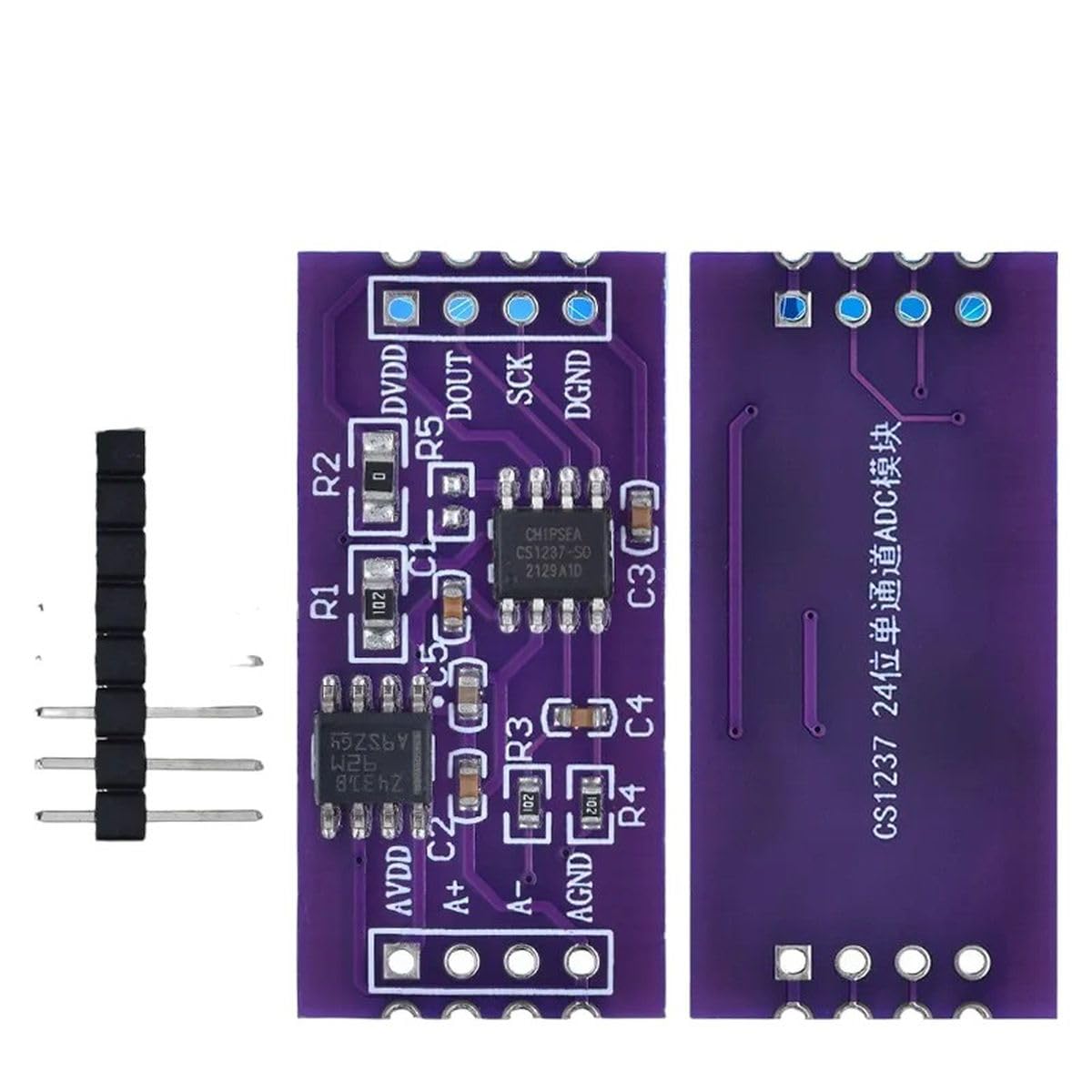 Cs1237 24-Bit ADC Module Onboard Tl431 External Reference Chip Single-Channel Weighing Sensing 24Bit for