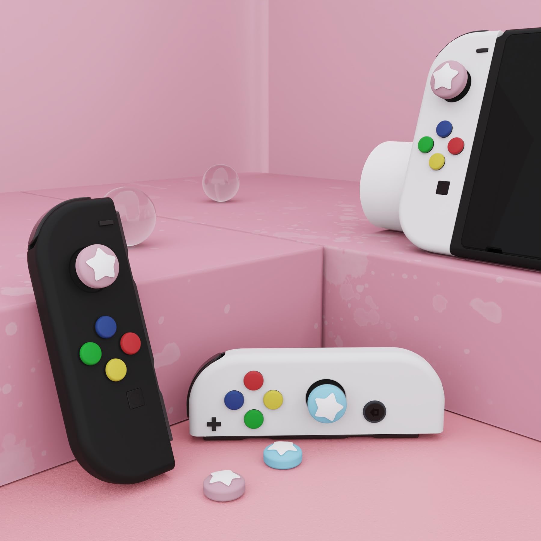 Amazon.com: eXtremeRate PlayVital Star Design Cute Switch Thumb