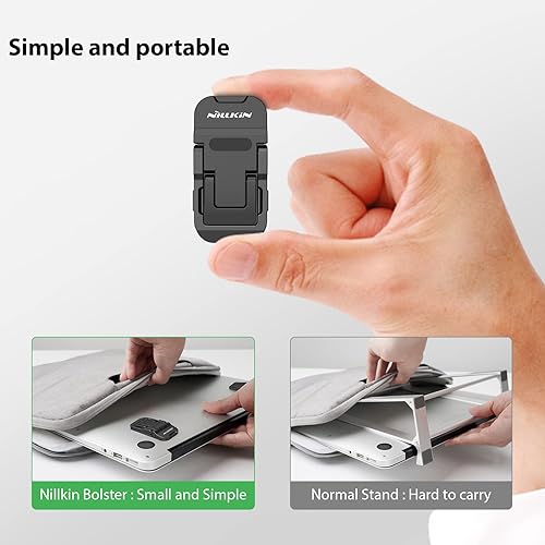 Miniatura 4 de Nillkin Soporte para teclado de computadora para escritorio con 3 ángulos ajustables patas elevadoras de teclado abatible para la mayoría de