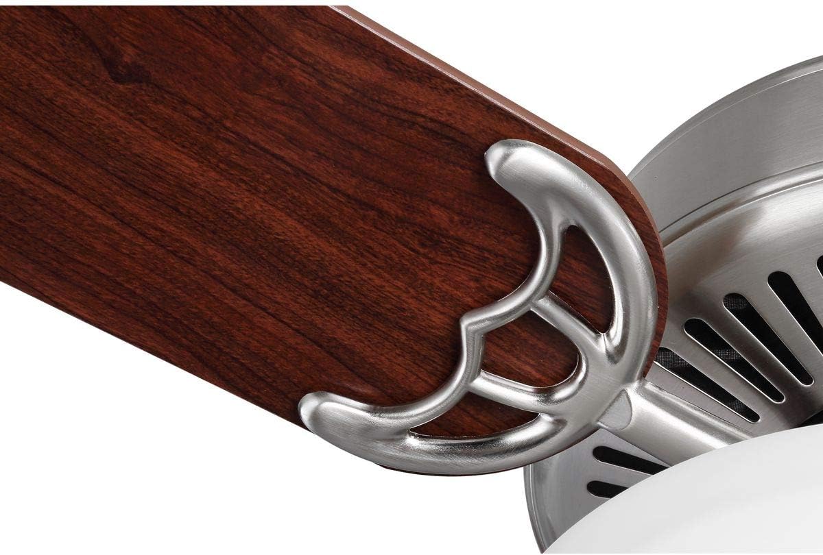 Progress Lighting AirPro Collection 52'' Five-Blade Ceiling Fan with White Etched Light Kit