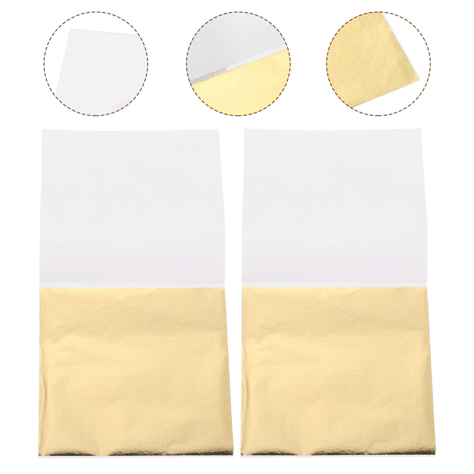 DOITOOL 4 Sätze Dekorative Goldfolie Imitation Mit Gold Gold Für DIY Handwerk Basteln Party Dekoration Hochzeiten Kunstprojekte 200 Blätter * 4