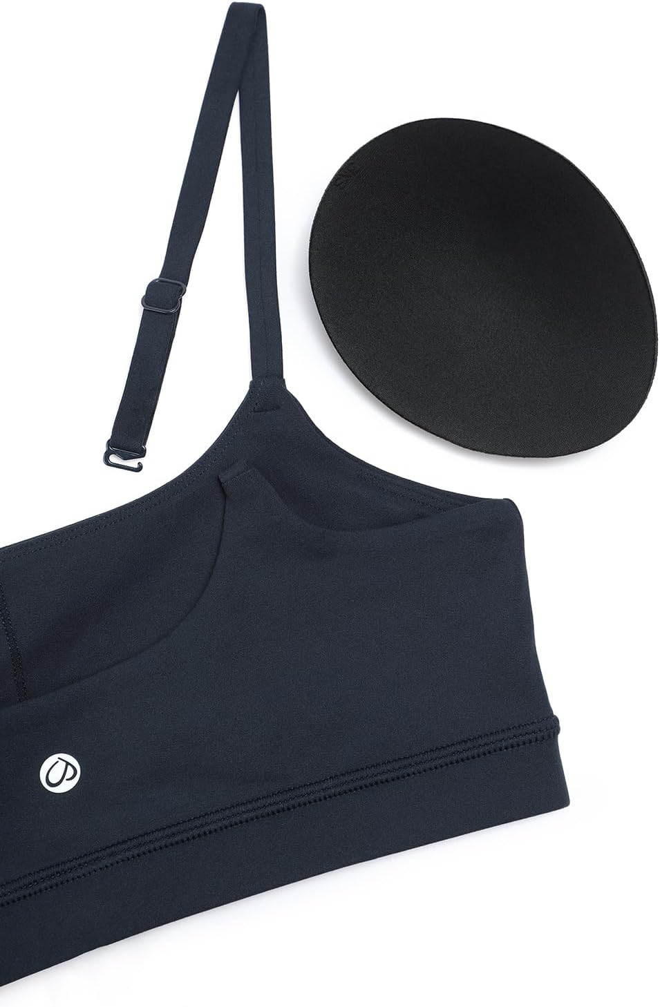 CRZ YOGA Butterluxe Adjustable Spaghetti Strap Sports Bras for Women - Scoop Neck Wireless Padded Yoga Workout Crop Top - Image 5