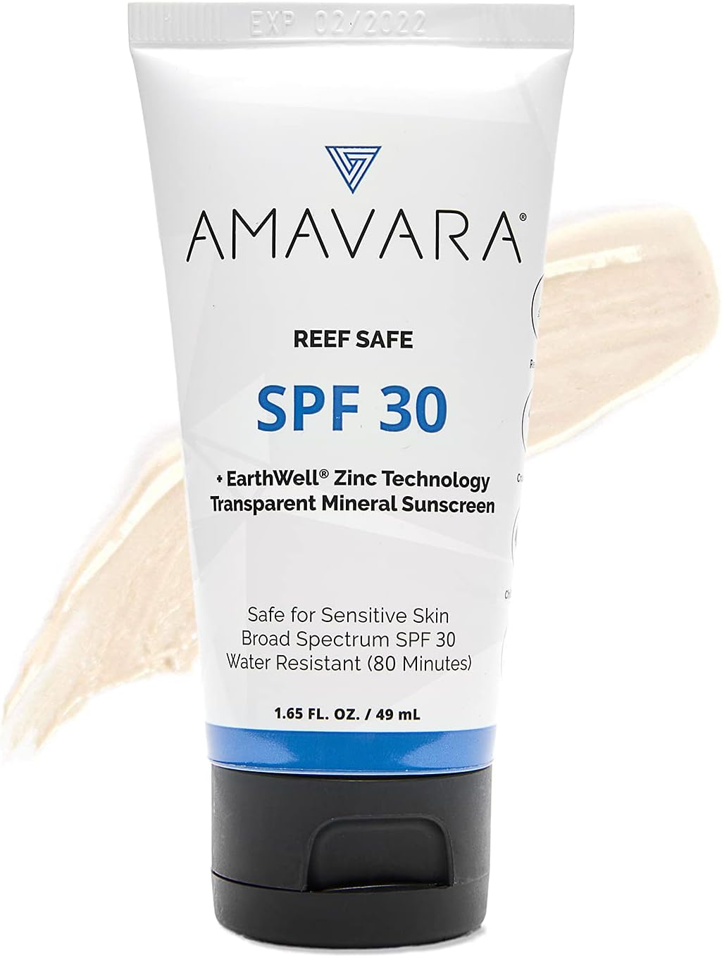 Transparent Mineral Sunscreen SPF 30, Non Nano Zinc Oxide Reef Safe Sunblock for Sensitive Skin, Biodegradable Broad Spectrum Body & Face Waterproof SPF Lotion, 1.65 Oz (1 Pack)
