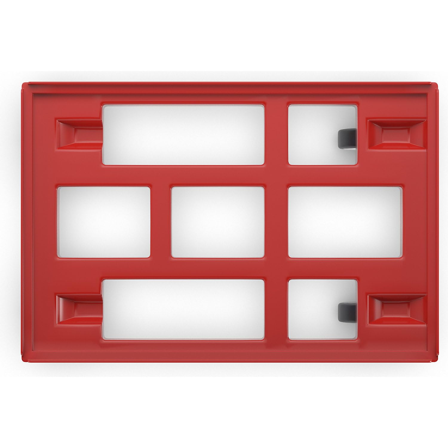 Rodador de transporte, L x A 610 x 410 mm, de PEAD, soldado, rojo vivo.