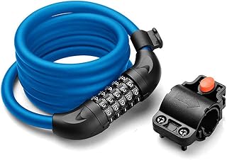 RONGJJ Antivol Antivol pour Vélo, Serrure De Chaîne Résistante Aux Piqûres De Vélo De Sécurité Forte pour Grilles De Scooter De Vélo De Montagne à L'extérieur Chaîne