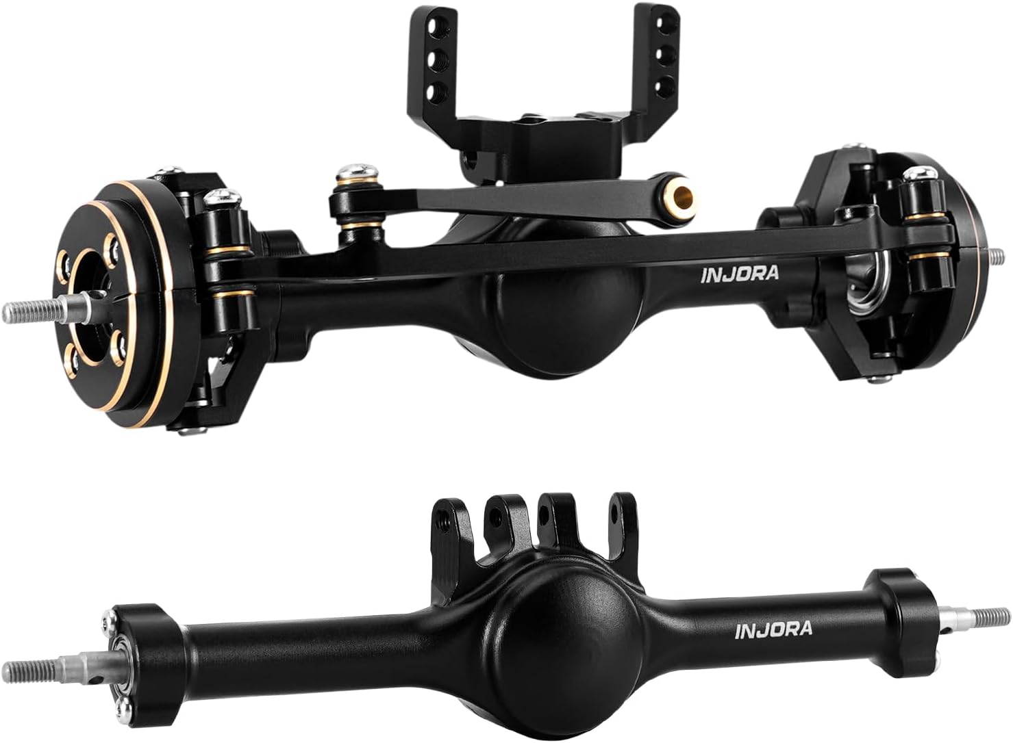 INJORA +4mm Planet Axles with Brass Steering Knuckles for 1/18 TRX4M Upgrade